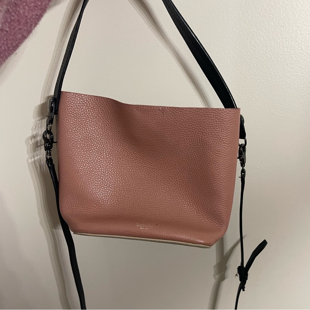 Botkier Women's Leather Crosby Convertible Bucket Bag Pink Combo